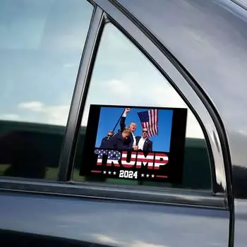 10-50 шт. наклейки с изображением убийства Трампа, наклейка с американским флагом Трампа, виниловая наклейка с изображением убийства Трампа для автомобиля, грузовика, ноутбука