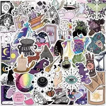 10/50 шт., наклейки с изображением ведьмы, кристаллическая луна, граффити, наклейки для DIY, багажа, ноутбука, велосипеда, наклейки 10pcs