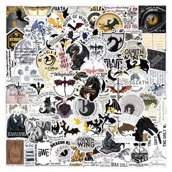 10/50 шт., наклейки в стиле фэнтези, «четвертое крыло», для DIY, багажа, ноутбука, скейтборда, мотоцикла, велосипеда, наклейки 10pcs