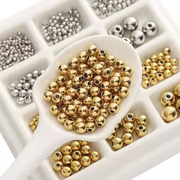 10-50 шт./пакет Бусины из нержавеющей стали DIY Браслет Ожерелье Серьги Ювелирные Изделия Аксессуары 2.5mm 20pcs/bag