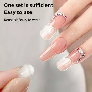 10/50 шт. Портативный силиконовый чехол для длинных ногтей, длинная клавиатура для маникюра, защитный чехол для длинных ногтей 10Pcs