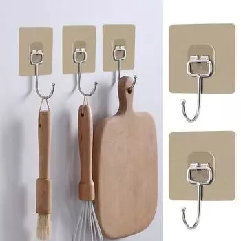 10/50 шт. прочные большие самоклеящиеся крючки вращающаяся конструкция с большой грузоподъемностью простая установка самоклеящиеся крючки для ванной комнаты 10pcs золотистый