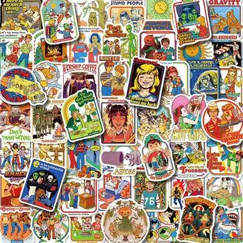 10/50 шт., ретро наклейки серии ужасов, забавные граффити, наклейки для DIY, багажа, ноутбука, скейтборда, мотоцикла, велосипеда, наклейки 10pcs