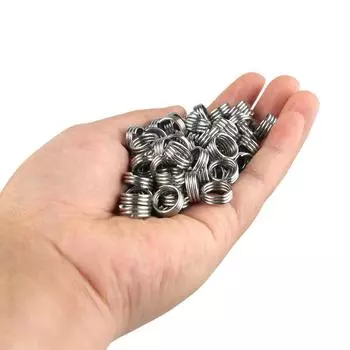 10/50 шт. рыболовные разъемные кольца из нержавеющей стали, плоские рыболовные вертлюжные узлы, приманки, двойные кольца, рыболовные разъемные кольца, прочные аксессуары 10pcs-6mm