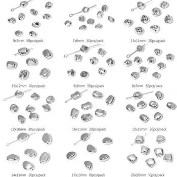 10-50 шт./упак. Для изготовления ювелирных изделий своими руками, ожерелья, браслета, ювелирных изделий, аксессуаров для ювелирных изделий неправильной формы, бусины-разделители CCB неправильной формы 7x6mm 50pcs