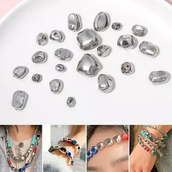 10-50 шт./упак. популярные высококачественные позолоченные белые K-образные свободные нерегулярные разделительные бусины DIY ожерелье браслет ювелирные изделия аксессуары для изготовления ювелирных изделий ручной работы 7x6mm 50pcs