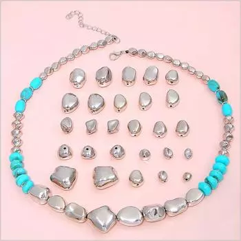 10-50 шт./упак., высококачественные нерегулярные прокладки, свободные бусины, ожерелье, браслет, ювелирные аксессуары для изготовления ювелирных изделий 7x6mm 50pcs