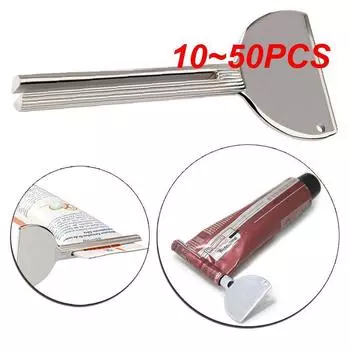 10~50 шт. выдавливатель пасты, легко хранить, простой и практичный, из нержавеющей стали, умывальник/окружающий выдавливатель зубной пасты