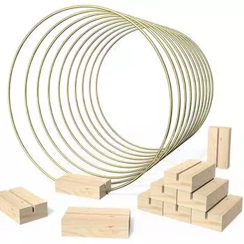 10-50 см Круглые Кольца Винтаж Цветы Обруч Держатели Карточек Украшения Дома 7cm-Double Slot Base