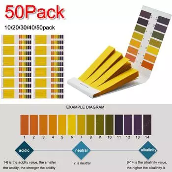 10-50 упаковок тест-полосок для измерения pH, полный измеритель pH, контроллер pH, 80 полосок в упаковке, 1-14-й индикатор, лакмусовая бумага, набор для проверки на загрязнение воды