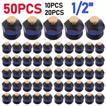10-50pcs 1/2 inch DN15 Thread Garden Sprinklers Plastic Lawn Watering Sprinkler Head Irrigation Agriculture Sprayers Nozzles Kit