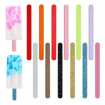 10/50Pcs Baby Shower Crafts DIY Acrylic Kids Gift Popsicle Stick Ice Cream Sticks Party Supplies 10pc Gold