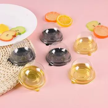 10-50pcs Mini Muffin Cupcake Box Container Trays Mooncake Dome Baking Packing Box Birthday Wedding Party Supplies Christmas Gift 10pcs чёрный