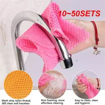 10~50SETS Mesh Towel Made Of High-quality Deep Nylon Fibers. Screen Cleaning Wipes Can Be Reused For A Long Time.