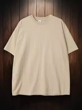 10,58 унций, 300 граммов, тяжелая хлопковая свободная однотонная футболка большого размера с заниженными плечами и короткими рукавами, мужская летняя футболка XS белый