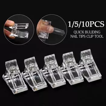 Типсы зажим для ногтей прозрачный палец наращивание гель наращивание ногтей искусство маникюр инструмент 1Pcs белый