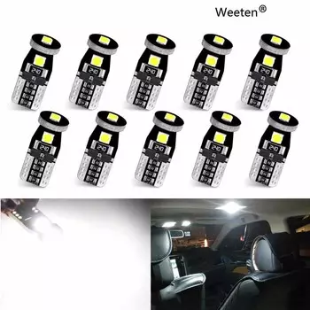 10/5/2 шт. T10 светодиодный 3SMD 3030 светодиодный автомобильный свет CANBUS лампы ошибки 12 В клиновая лампа указатель поворота световой диапазон 2pcs белый