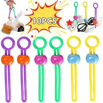 10/5/3/1 шт. силиконовый уплотнительный ремень для пищевых пакетов, уплотнительный зажим для свежести, регулируемые зажимы, уплотнитель, портативный кабель для хранения данных, кухонные гаджеты 1PCS