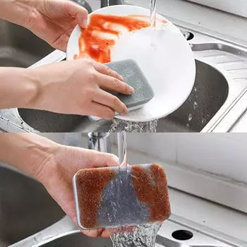 10/5/3/1PC Cleaning Sponges Double-sided Pan Pot Dish-Washing Sponges Household Scouring Pad Kit Tools Kitchen Tableware Brush 1PC серый