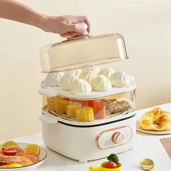 10,5 л электрическая пароварка большой емкости двухслойная мультиварка для завтрака бытовая мини-пароварка машина для приготовления пищи us белый