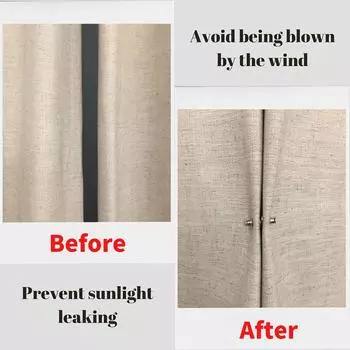 10/5 Pairs Curtain Magnetic Button Nail Free Detachable Window Curtain Close Magnet Buckle Adjustment Curtain Clip Accessories 5 Pairs