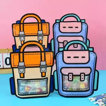 10/5 шт. креативный мешок для конфет и печенья, упаковка подарков своими руками, портативная школьная сумка, детский день рождения, вечеринка, свадьба, декор, принадлежности 5pcs