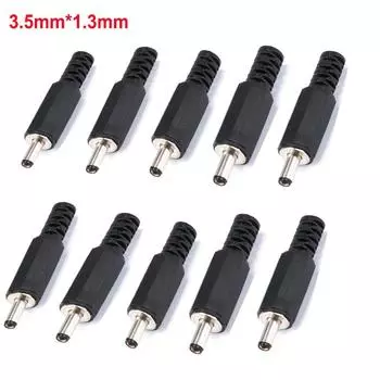10/5 шт. штекер постоянного тока 3,5 мм X 1,3 мм разъем постоянного тока 3,5*1,3 мм штекерное гнездо 1A 30 В черный разъем