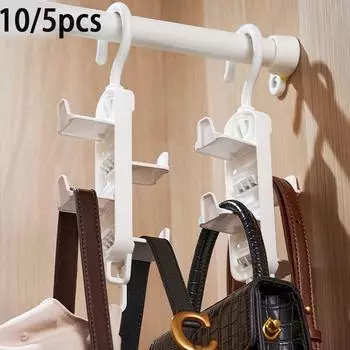 10/5 шт. Стеллаж для хранения одежды, вешалка для одежды без гвоздей, пластиковый крючок, вешалка для одежды, многослойная вешалка для одежды