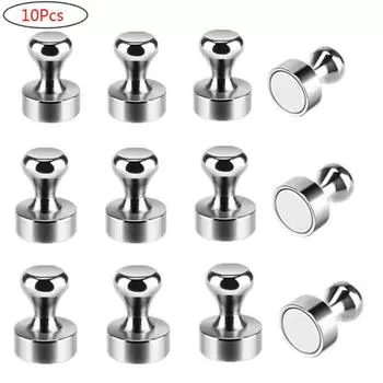 10/5 шт. супер сильный неодимовый магнит, магнитные кнопки, присоска, канцелярская кнопка, прочный стальной магнит, кнопка для доски на холодильник 5Pcs