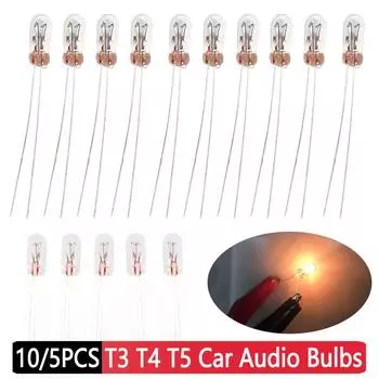 10/5 шт. T3 T4 T5 14 В автомобильная аудиосистема Индикаторная лампа приборная панель приборные лампы желтые лампы автомобильные аудиолампы автомобильные световые аксессуары