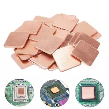 10/5 шт., термопрокладка, барьер из чистой меди, радиатор, прокладка для пластины ноутбука, радиатор для компьютерной видеокарты 5pcs-15x15x0.3mm
