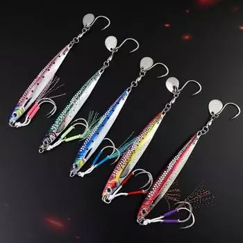 10,5 см/40 г приманка для джиговой рыбалки с острым крючком, реалистичная светящаяся быстро тонущая бионическая искусственная приманка, аксессуары для пресноводной и морской рыбалки зелёный