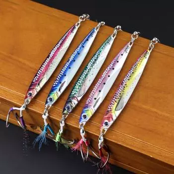 10,5 см/40 г приманка для джиговой рыбалки с острым крючком, реалистичная светящаяся быстро тонущая бионическая искусственная приманка, аксессуары для пресноводной и морской рыбалки зелёный