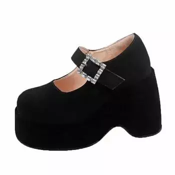 10.5CM Spring Wedge Bling Sandals Women Platform Shoes Belt High Heels Gladiator Chunky Heeled Summer Wedges Zapatos De Mujer 34