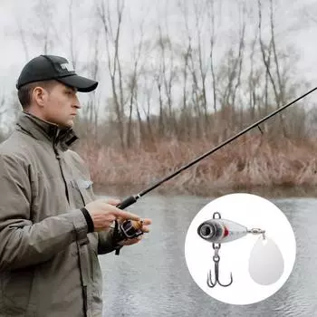 10.5G/30MM VIB рыболовная приманка с тройным крючком Spinning Sequin Long Casting Hard A