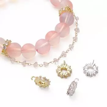 10,5x13 мм 1 шт./пакет Медный набор цветных кристаллов Колесо Разделитель DIY Браслет Ожерелье Ювелирные изделия Аксессуары 10.5x13mm 1pc/bag