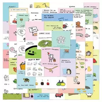 10/60 шт. милые забавные наклейки-мемы, водостойкие наклейки «сделай сам», забавные животные, набор наклеек для водяной чашки, ноутбука, скрапбукинга, дневника, наклейки 10pcs