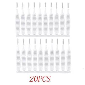 10-60 шт. щетка для чистки душа насадка для душа против засорения нейлоновая щетка очиститель компьютерной клавиатуры инструмент для очистки отверстий для телефона 20PCS
