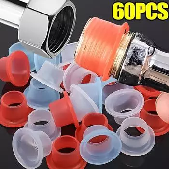 10-60 шт. силиконовая прокладка для крана, герметичная уплотнительная шайба для водопроводной трубы, силиконовая лента, прокладка для шланга, сантехнического фитинга 10PCS красный