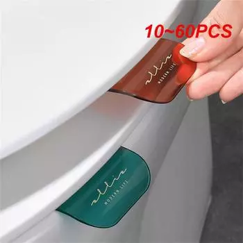 10~60 шт., втягивающее устройство для унитаза, легкое, роскошное, кольцо для сиденья, заглушка для туалетной крышки, держатель для туалетного столика, прозрачный