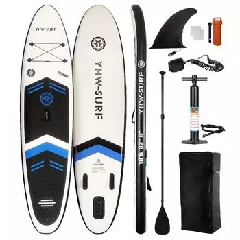 10,6-футовая надувная доска для серфинга на морском пляже, водные лыжи, доска для серфинга с веслом белый