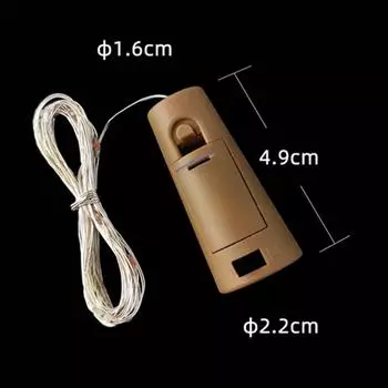 10/6 шт. светодиодные гирлянды для бутылок вина, пробковые гирлянды для праздничного украшения, рождественские гирлянды для бутылок вина 1m 10leds&6 PCS теплый белый