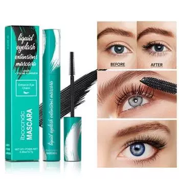 10,7 г жидкая тушь для наращивания ресниц, густая, длинная, насыщенная черная тушь, естественное удлинение, водостойкая, не размазывается чёрный