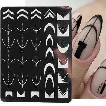 10*7 см шаблоны для дизайна ногтей во французском стиле, штамповочная пластина, дизайн, температурный кружевной штамп, инструменты для маникюра