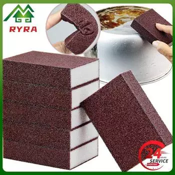 10/8/4/2/1 шт. наждачная губка чистящая губка волшебная губка для мытья сковородок кастрюль скребок карборундовый очиститель инструмент кухонная утварь губка 1pcs