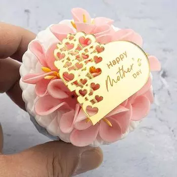 10 акриловых топперов для кексов ко Дню матери, декор для вечеринок, дней рождения A-10PCS