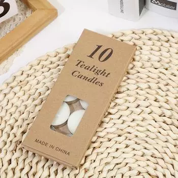 10 ароматических чайных свечей в коробке из крафт-бумаги — идеально подходит для предложений руки и сердца, дней рождения и многого другого!