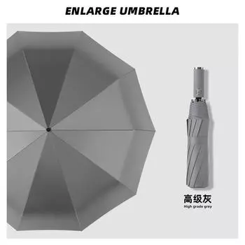 10 bone vinyl automatic large umbrella color scheme handle triple fold men s umbrella