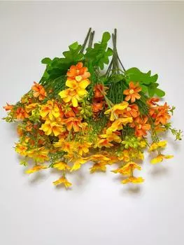 10 букетов искусственных шелковых цветов искусственные цветы полевые цветы маргаритки устойчивые к ультрафиолетовому излучению композиции из маргариток искусственные растения для флористического домашнего декора темно-синий/светло-синий