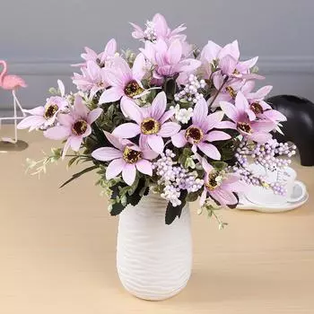 10 букетов ромашек, букеты искусственных цветов, украшение для дома красный